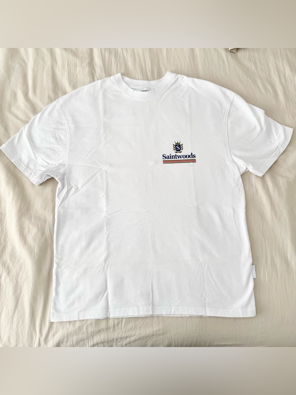 Saintwoods - Mens White SW Smokes Tee - Size Medium